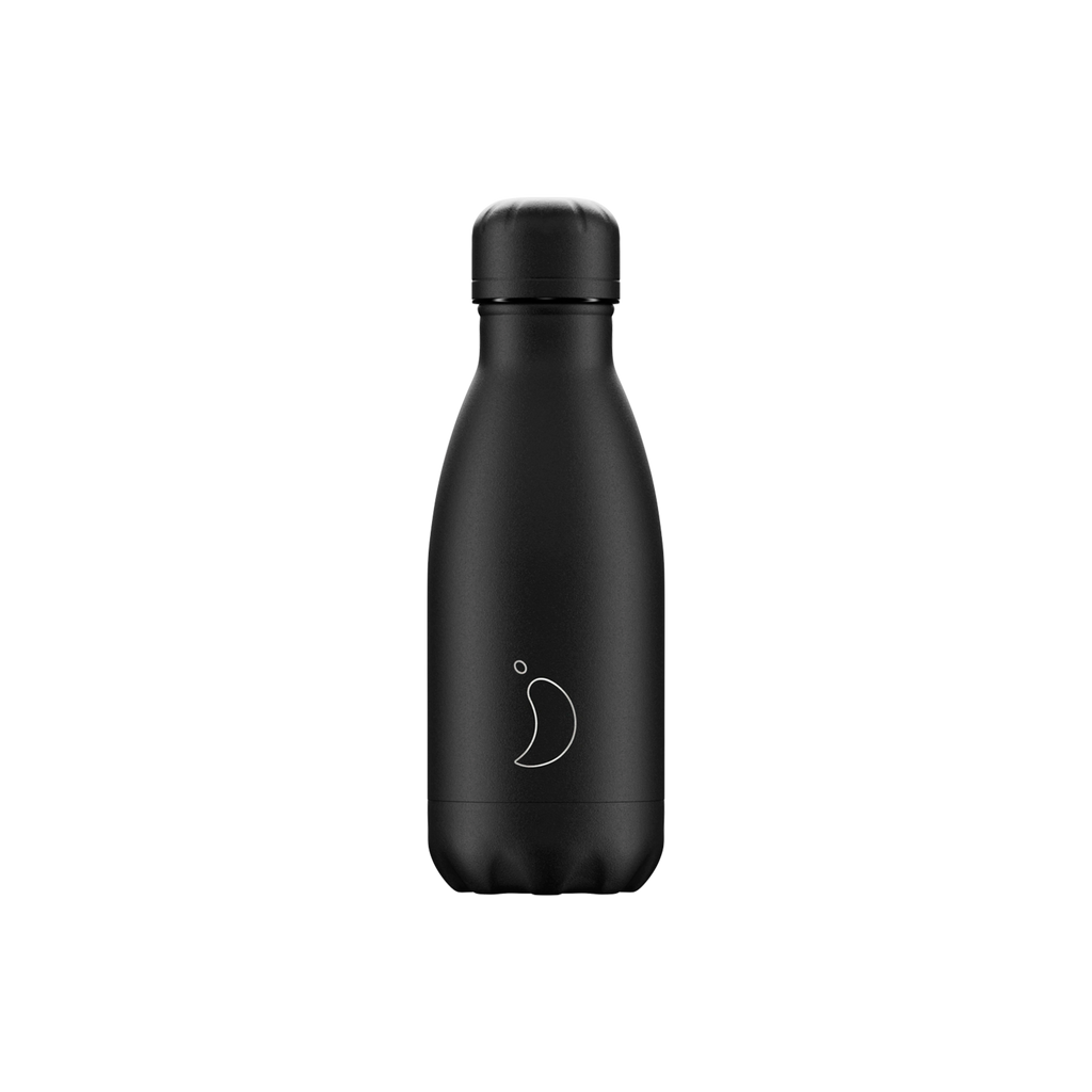 Chilly's 260ml all black insulated bottle - Daisy Park