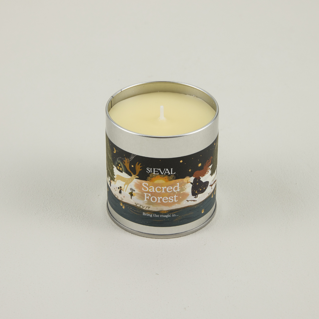 St Eval Sacred Forest Christmas scented tin candle - Daisy Park