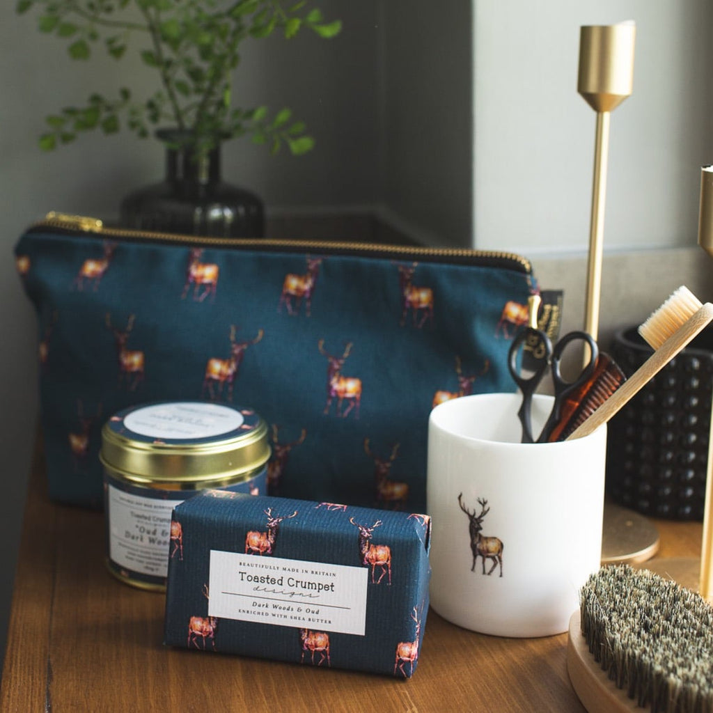 Toasted Crumpet Stag wash bag - Daisy Park