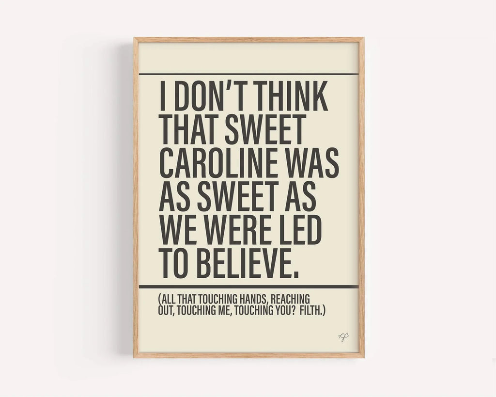 Sweet Caroline A4 print unframed - Daisy Park