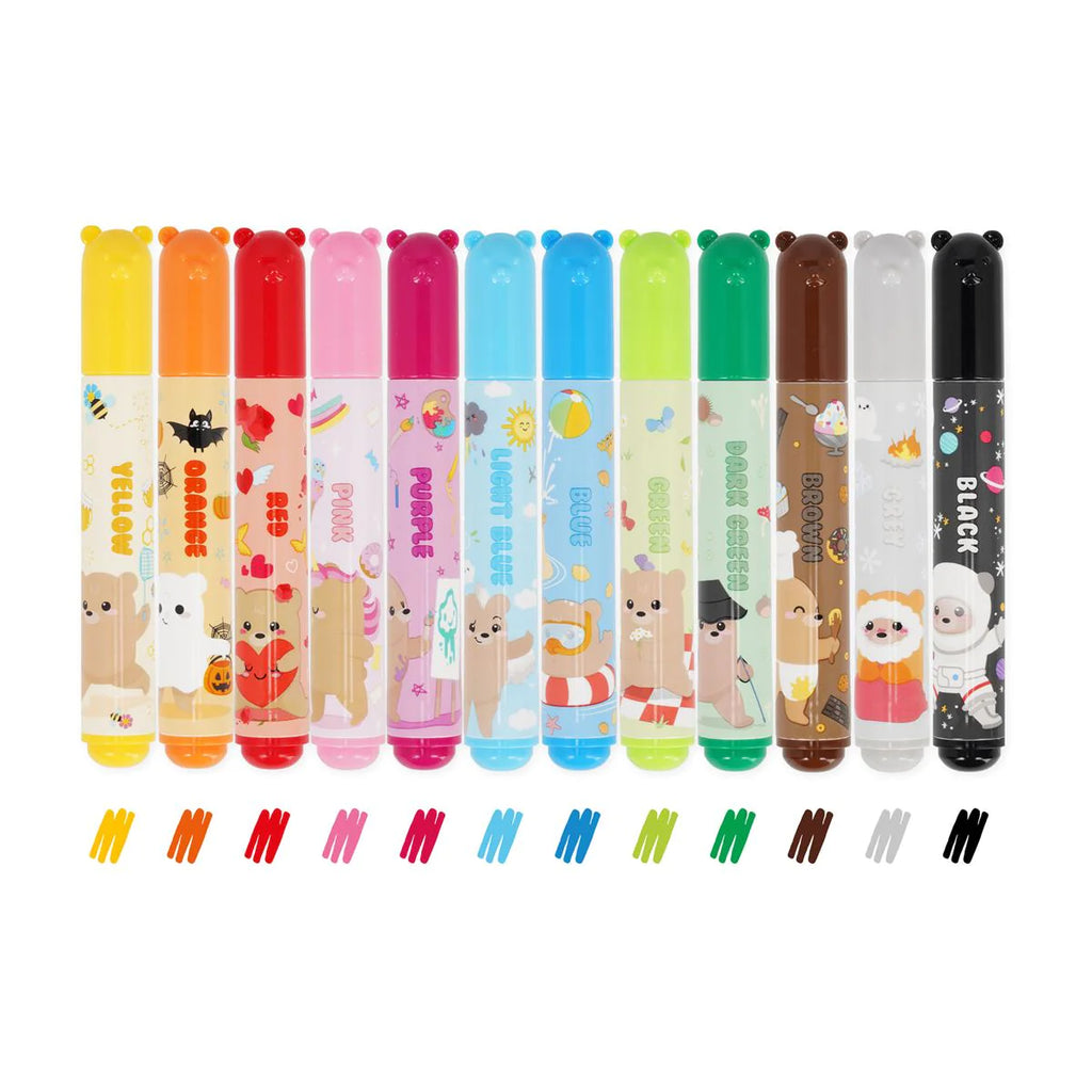Legami teddy friends set of 12 markers - Daisy Park