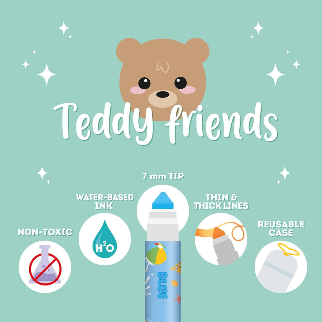 Legami teddy friends set of 12 markers - Daisy Park