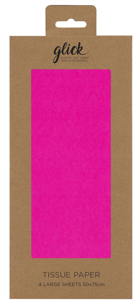 Neon pink plain tissue paper - Daisy Park