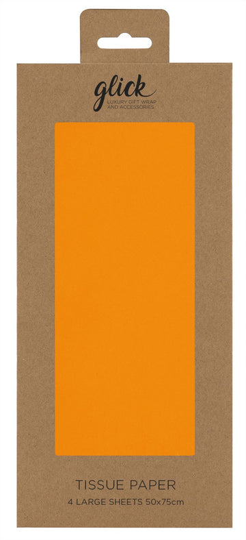Neon orange plain tissue paper - Daisy Park
