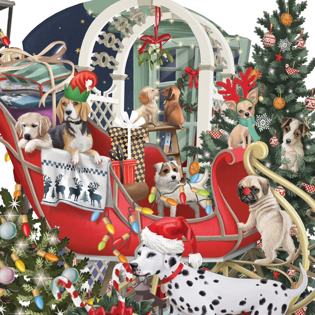 Doggie Noel 3D Christmas card - Daisy Park