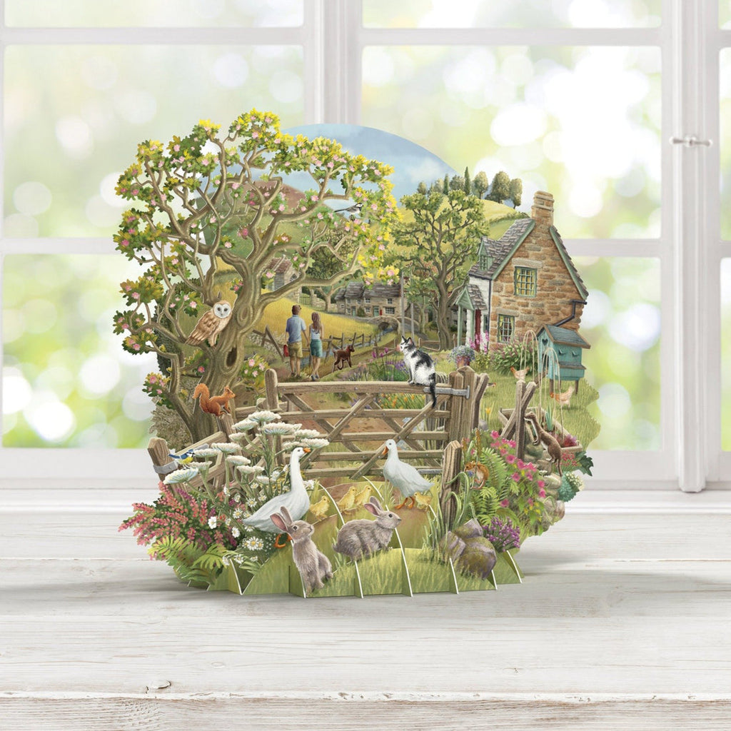 Countryside 3D pop up greeting card - Daisy Park