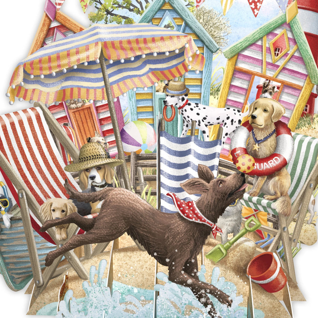 At the Beach! Top of the world pop up greetings card - Daisy Park