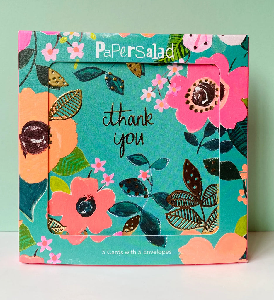 Thank you florals pack of 5 cards - Daisy Park