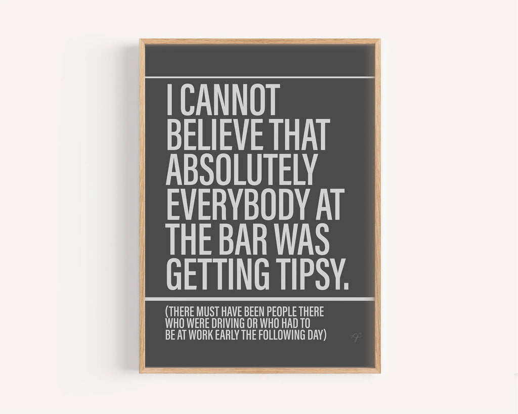 Getting Tipsy A4 print unframed - Daisy Park