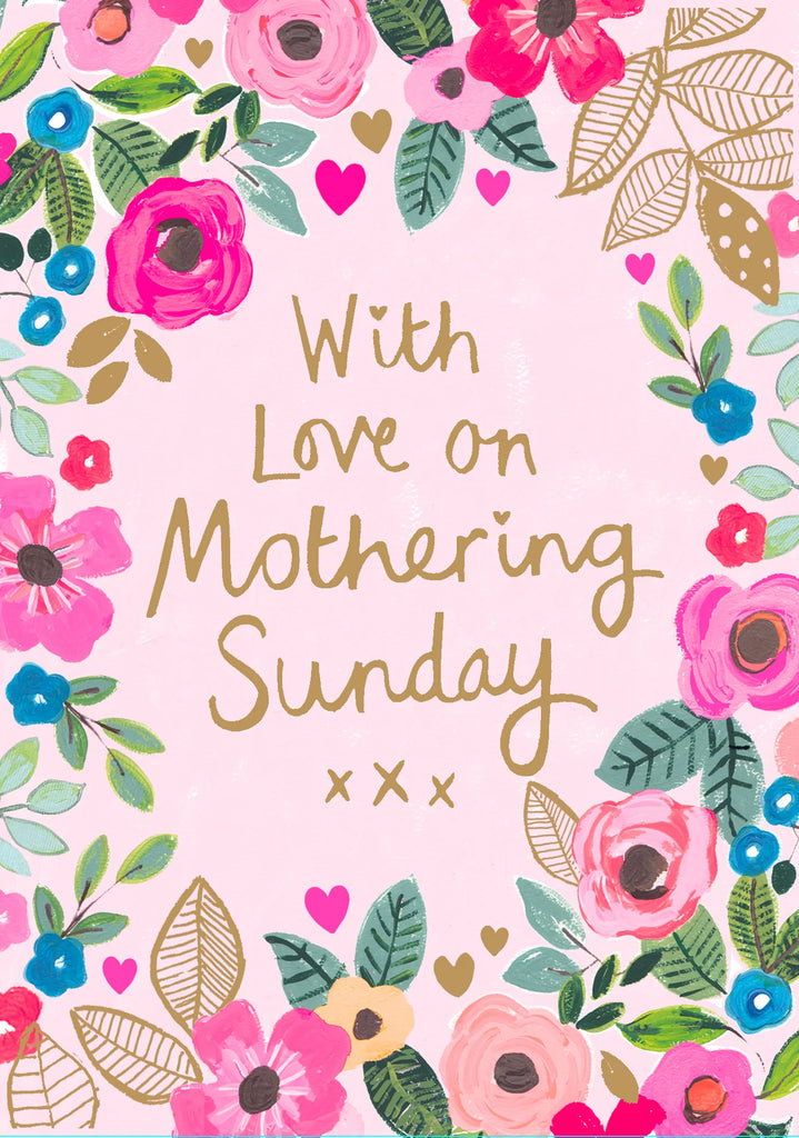 With love on Mothering Sunday card - Daisy Park