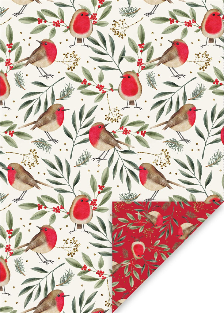 Christmas Robins Wrap - Daisy Park