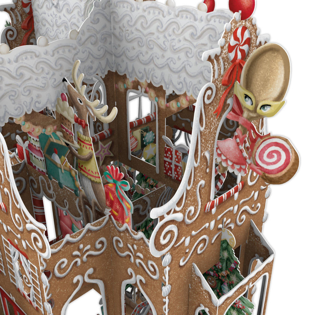 Gingerbread House 3D Christmas card - Daisy Park