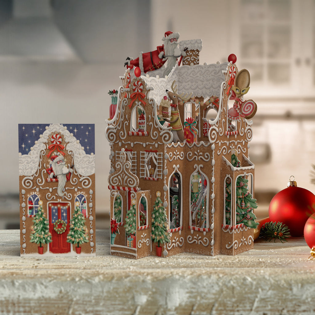 Gingerbread House 3D Christmas card - Daisy Park