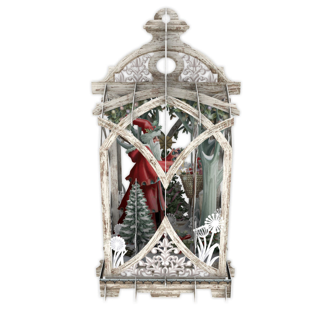 White Lantern 3D Christmas card - Daisy Park