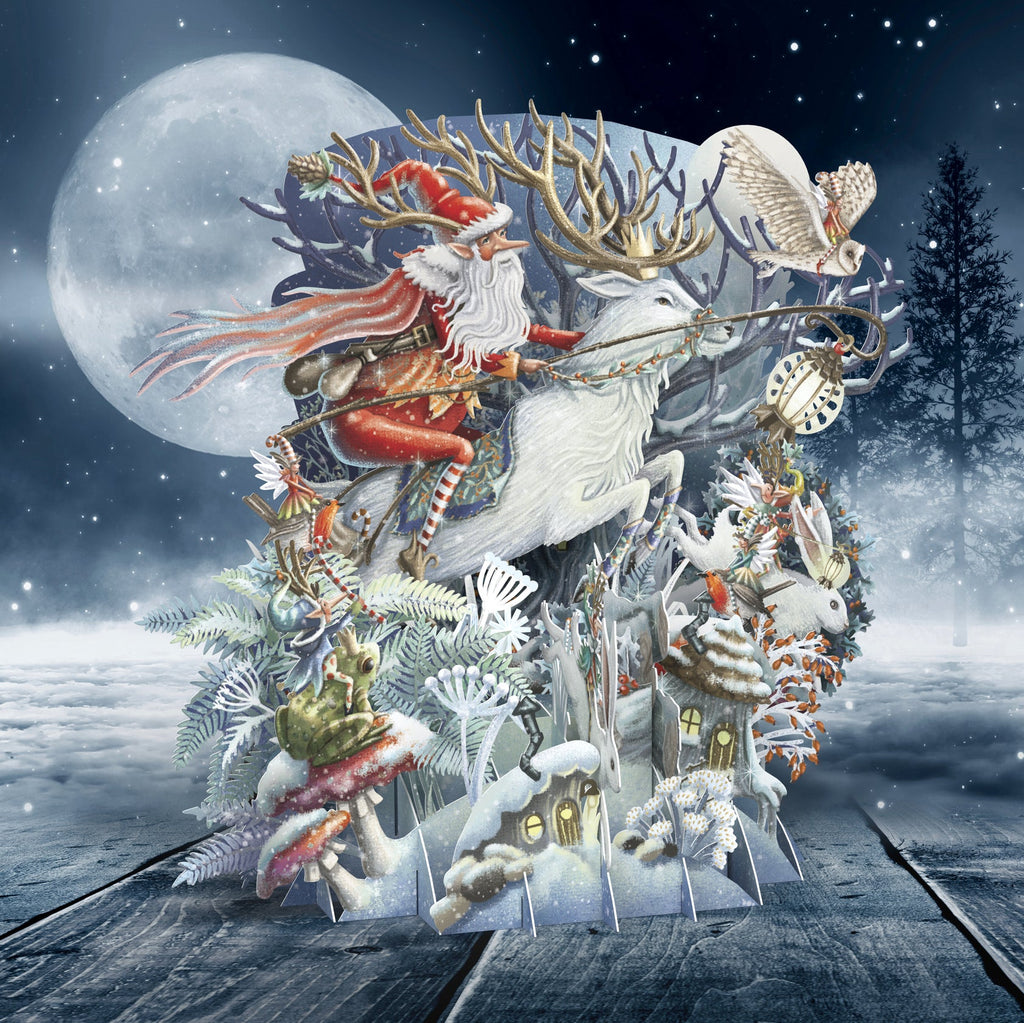 Midnight Woodland 3D Christmas card - Daisy Park