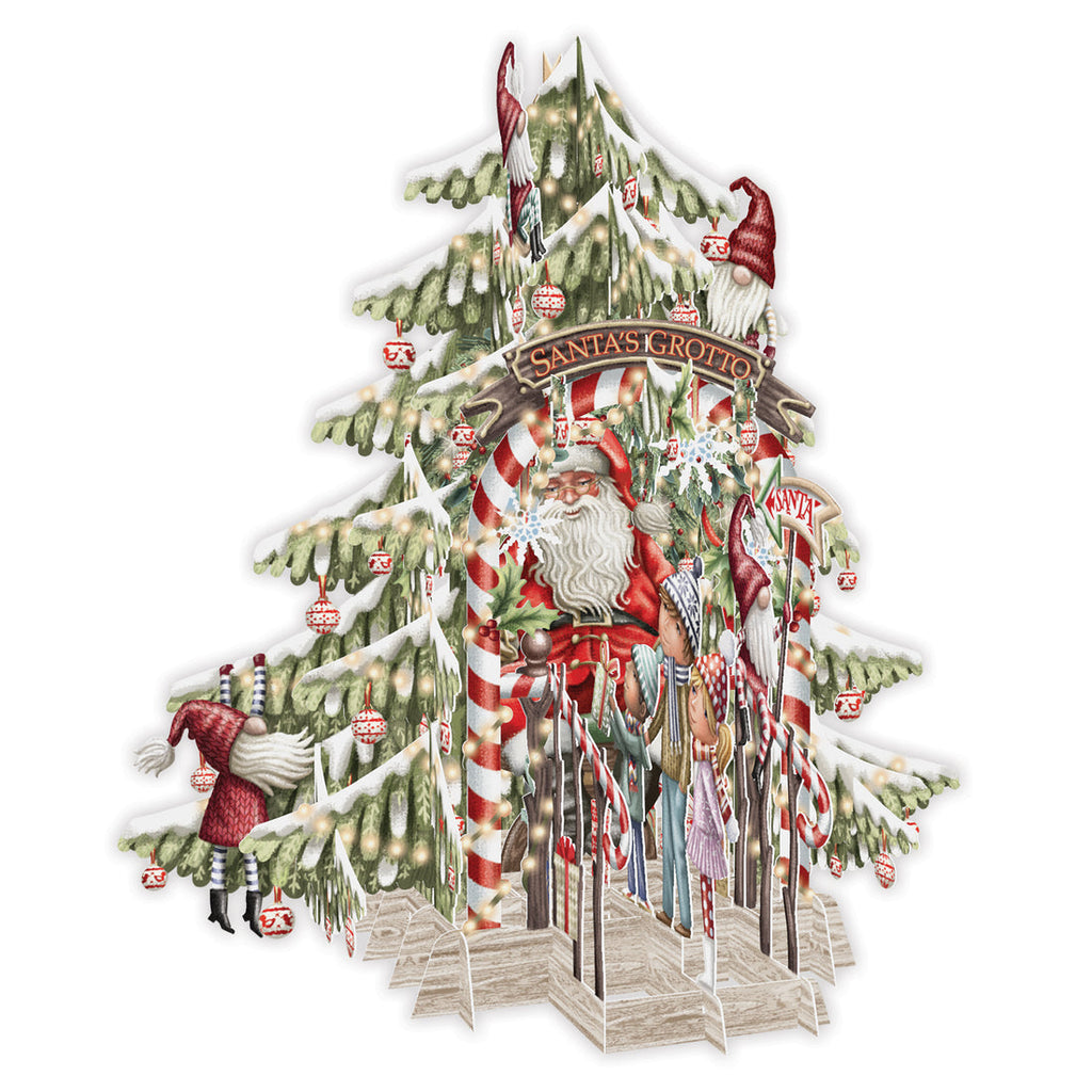 Santa's Grotto 3D Pop up Christmas card - Daisy Park