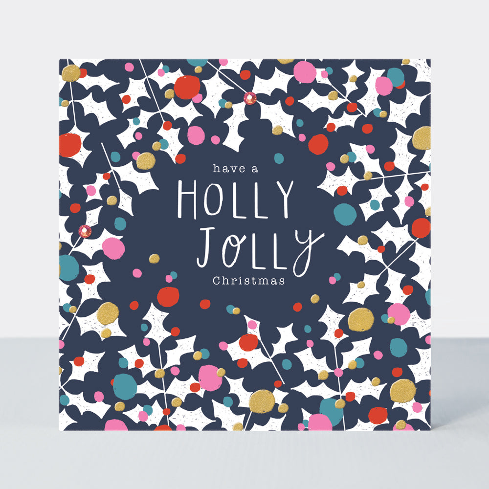 Good Tidings - Holly Jolly Christmas wreath card - Daisy Park