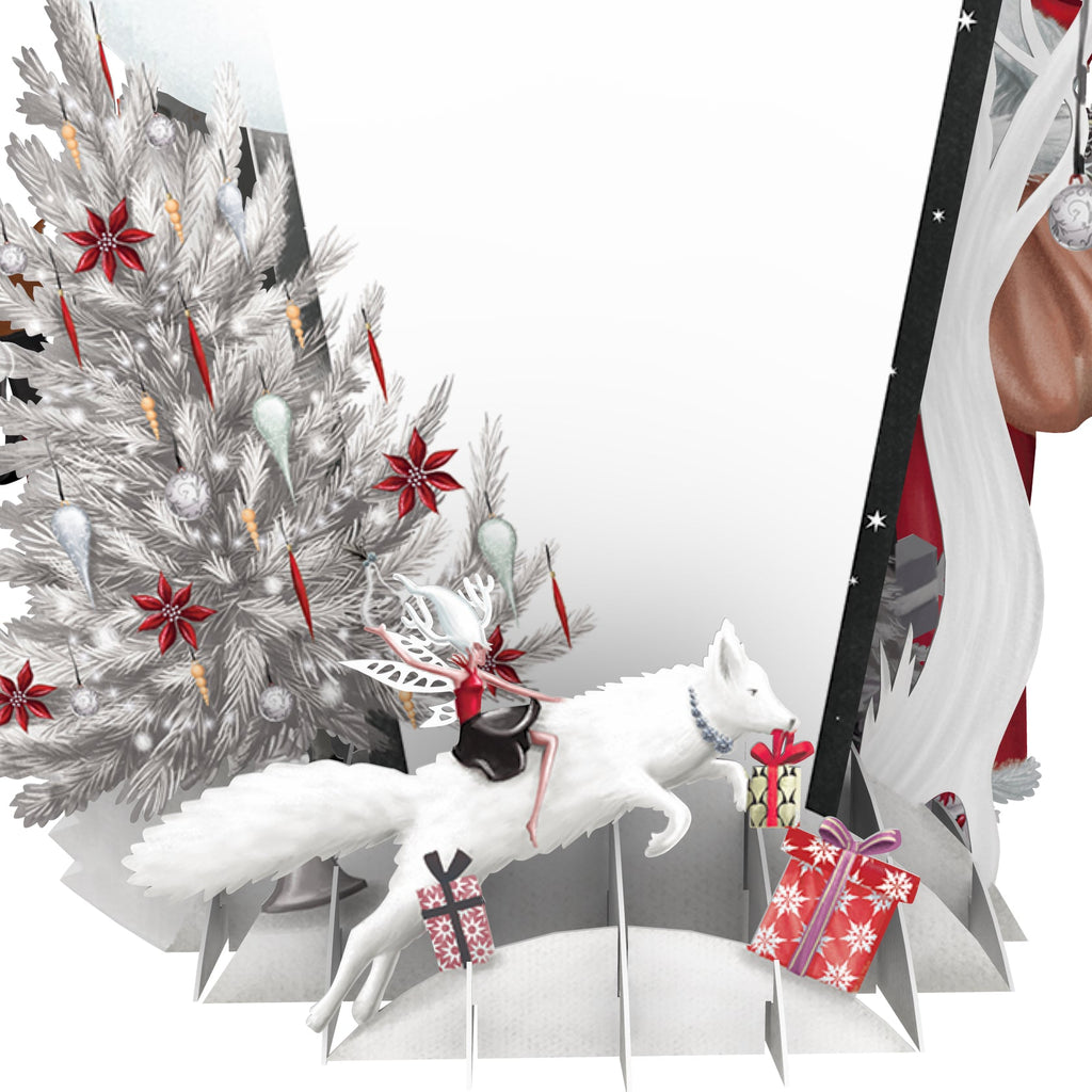 White Magic 3D Christmas card - Daisy Park