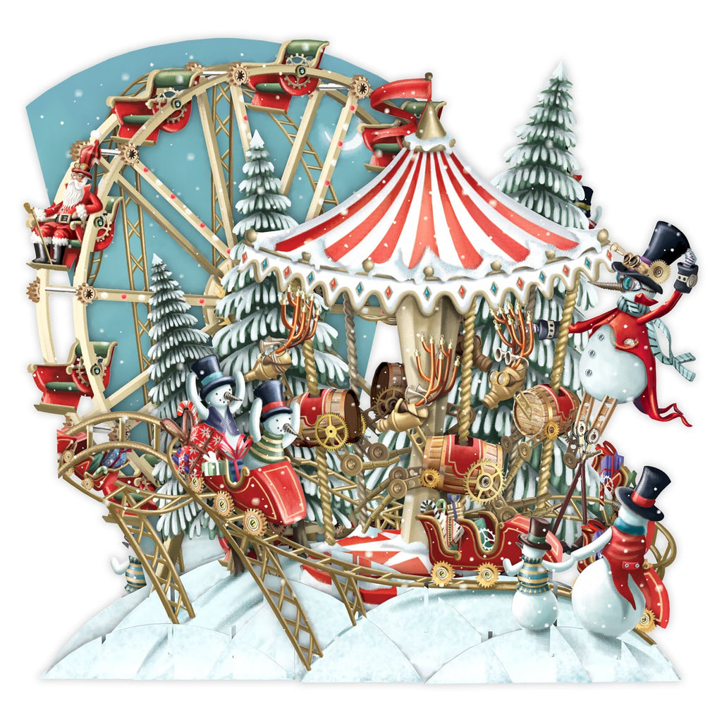 Christmas Carousel 3D Christmas card - Daisy Park