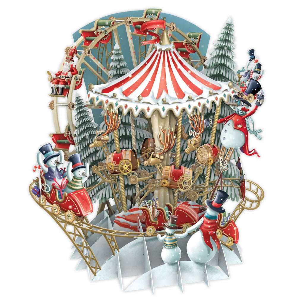Christmas Carousel 3D Christmas card - Daisy Park