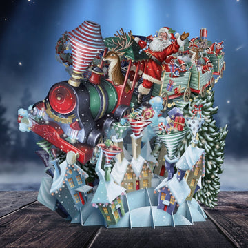 Santa's Express 3D Christmas card - Daisy Park
