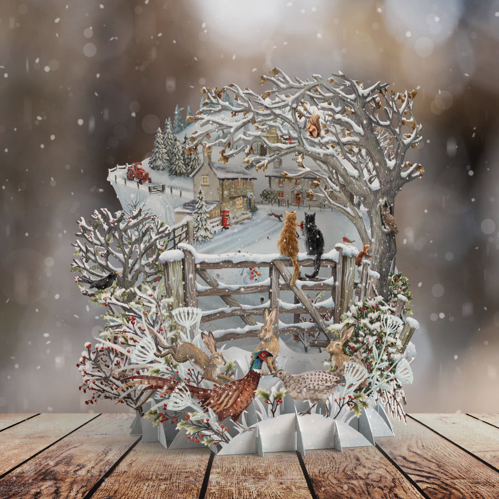 Let it snow 3D Christmas card - Daisy Park