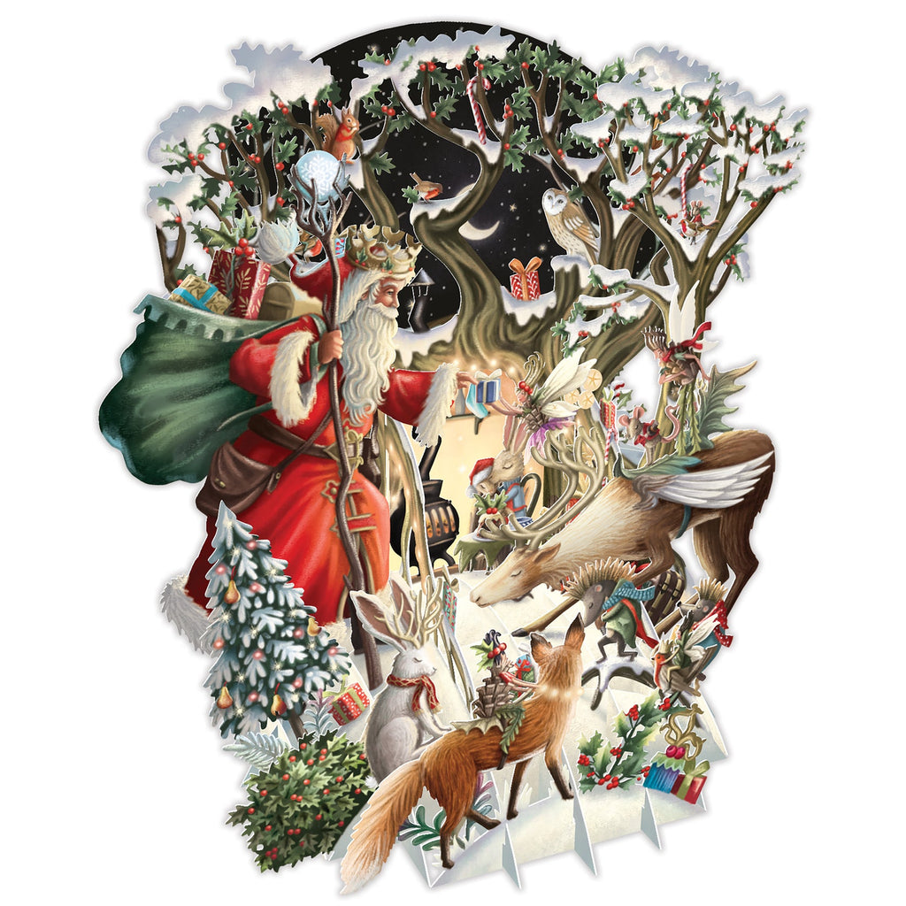 Santa's Woodland 3D Christmas card - Daisy Park