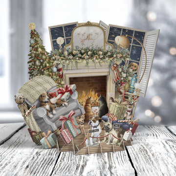 Sitting Room 3D Christmas card - Daisy Park