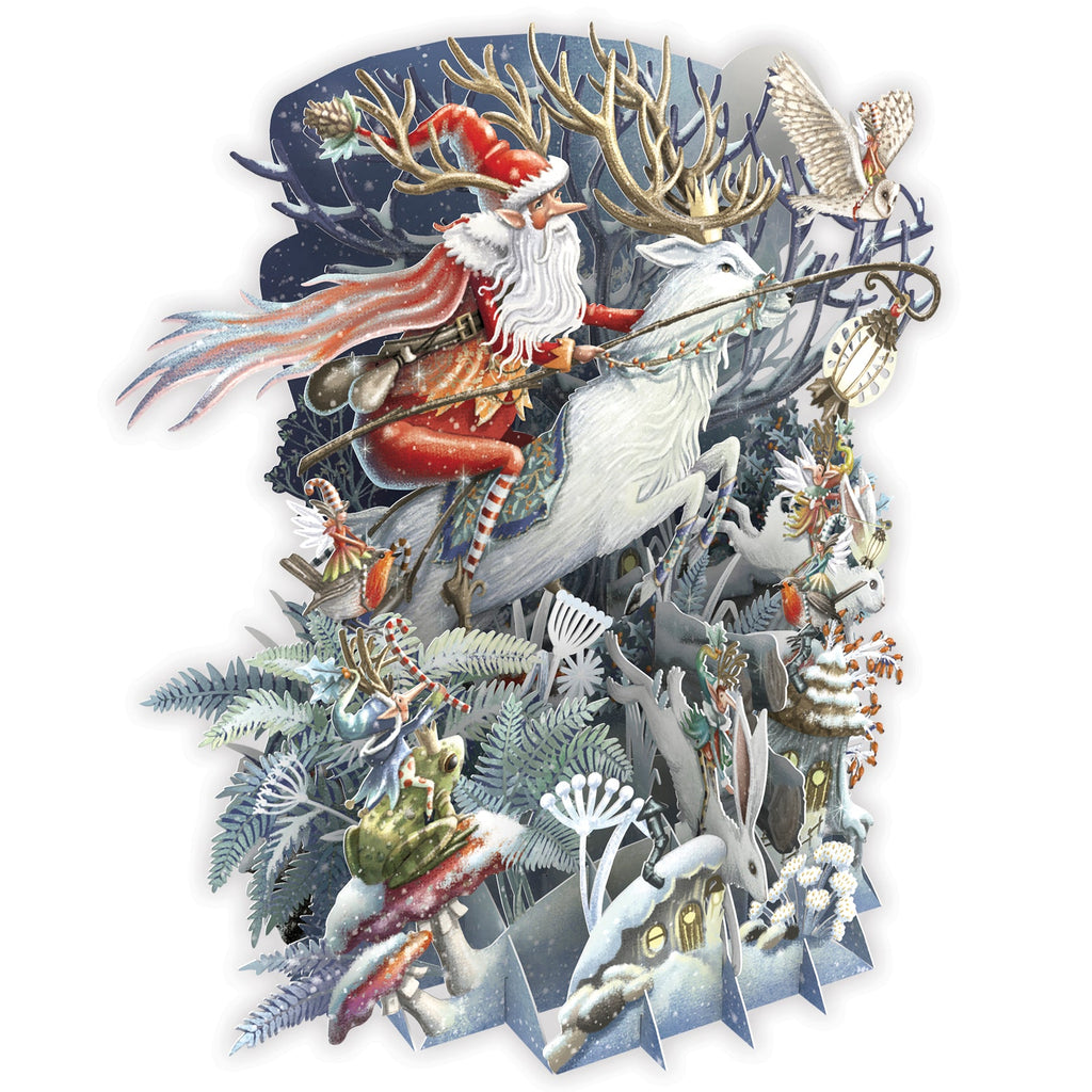 Midnight Woodland 3D Christmas card - Daisy Park