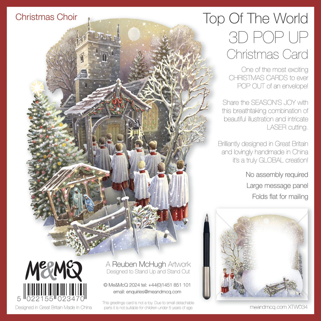 Christmas Choir 3D Christmas card - Daisy Park