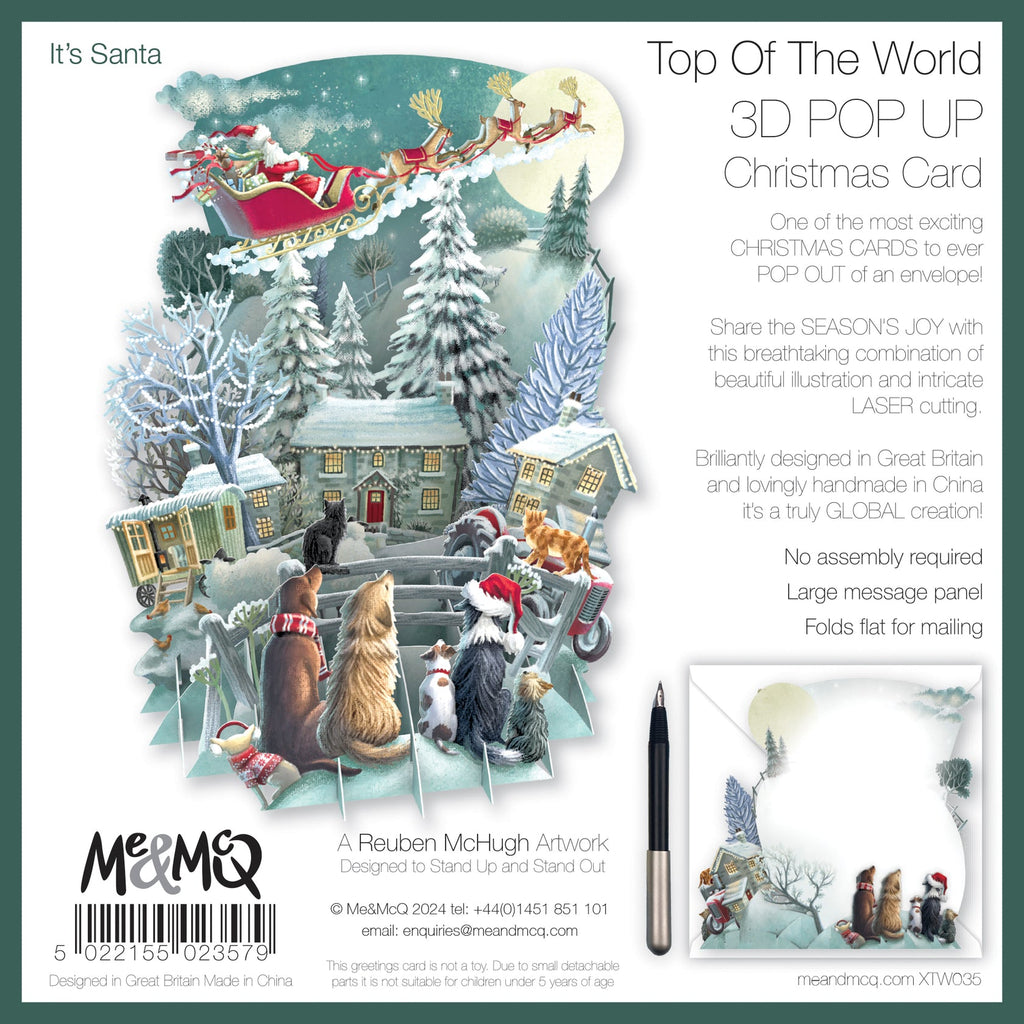 It's Santa 3D Christmas card - Daisy Park
