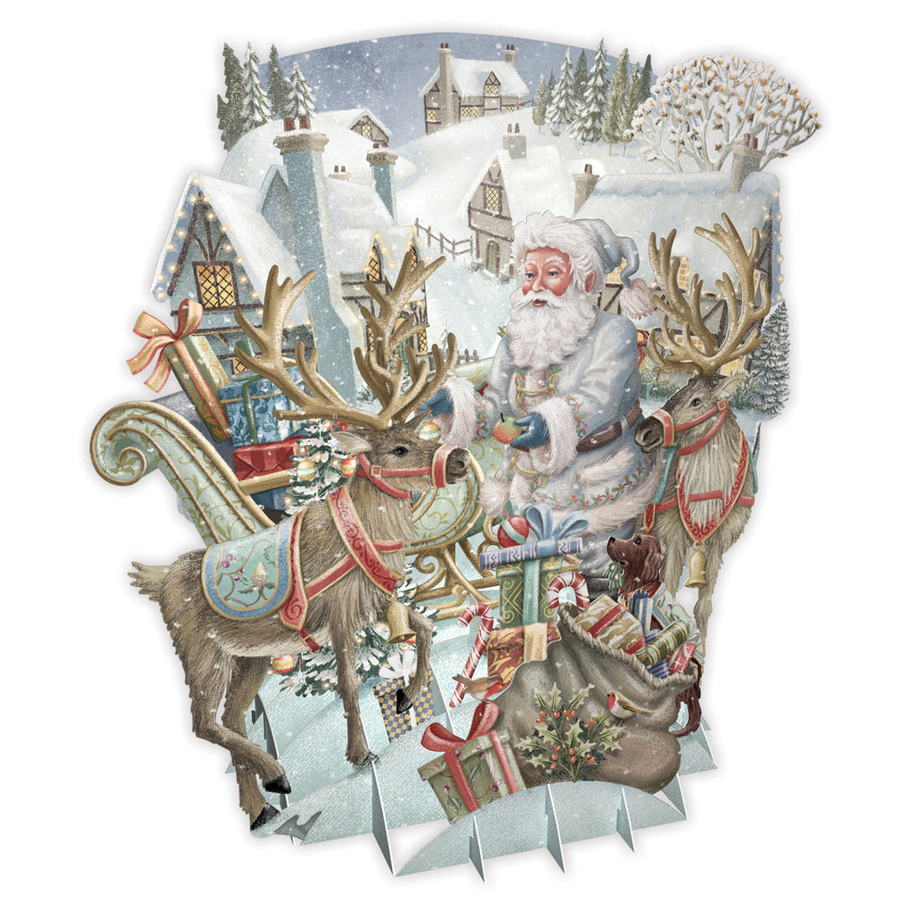 Santa's Team 3D Pop up Christmas card - Daisy Park