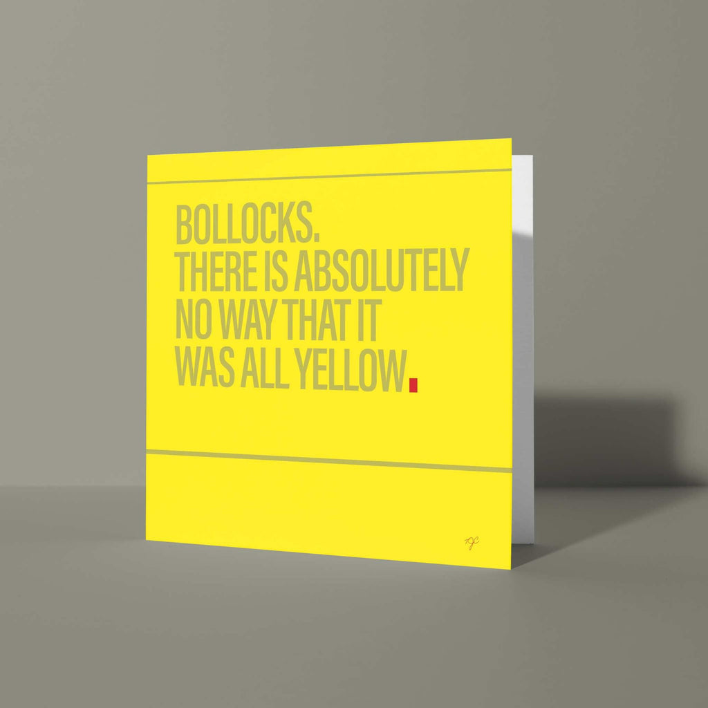 Yellow square greeting card - Daisy Park