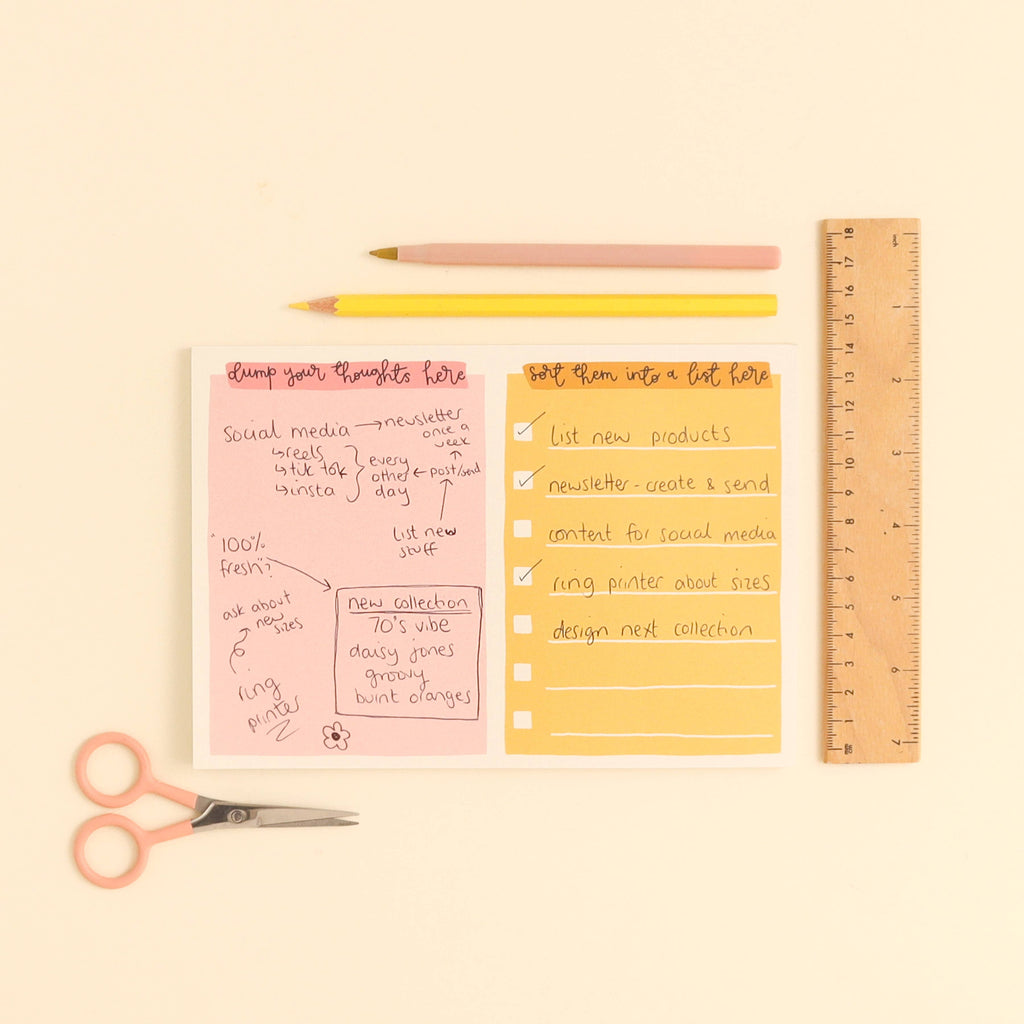 A5 notepad - organise your thoughts - Daisy Park