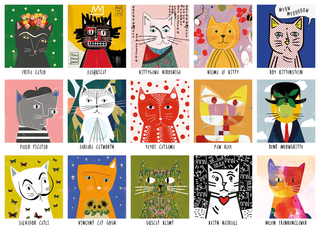 Art cats - 1000 piece jigsaw puzzle - Daisy Park