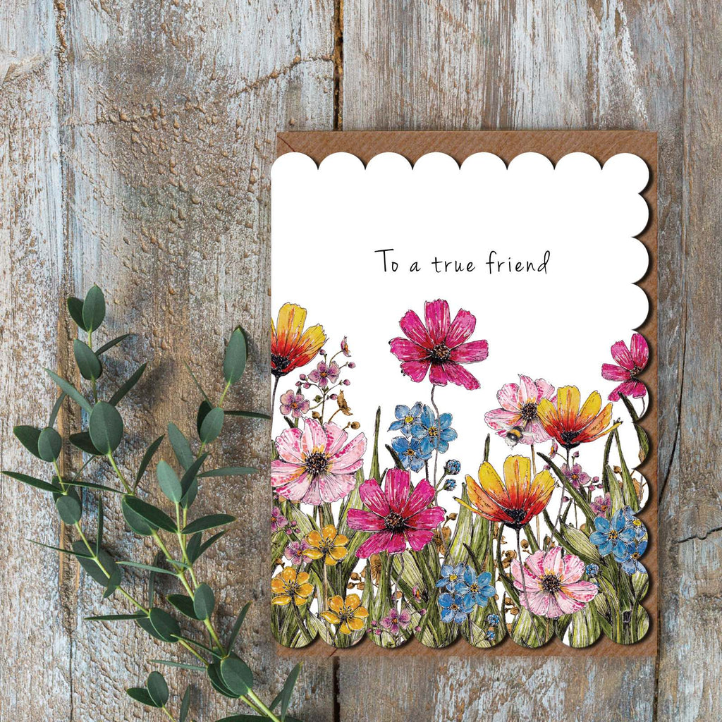 To a True Friend Card (Cello-Free) - Daisy Park