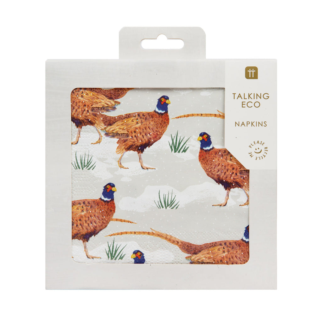 Botanical Pheasant Napkins - 20 pack - Daisy Park