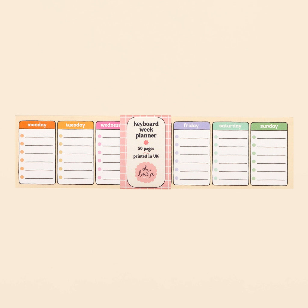 Days of the Week Keyboard Weekly Planner - Daisy Park