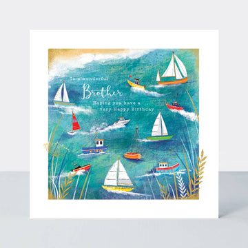 Brother Birthday Boats card - Daisy Park