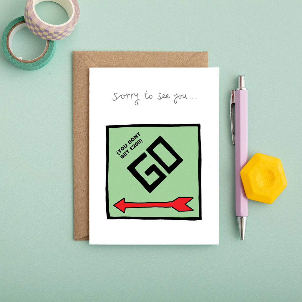 Go Monopoly Farewell Card | Goodbye Card | Leaving Card - Daisy Park