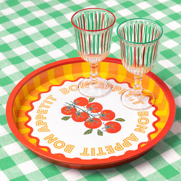 Bon Appetit Tin Tray 31cm - Lemon or Tomato - Daisy Park