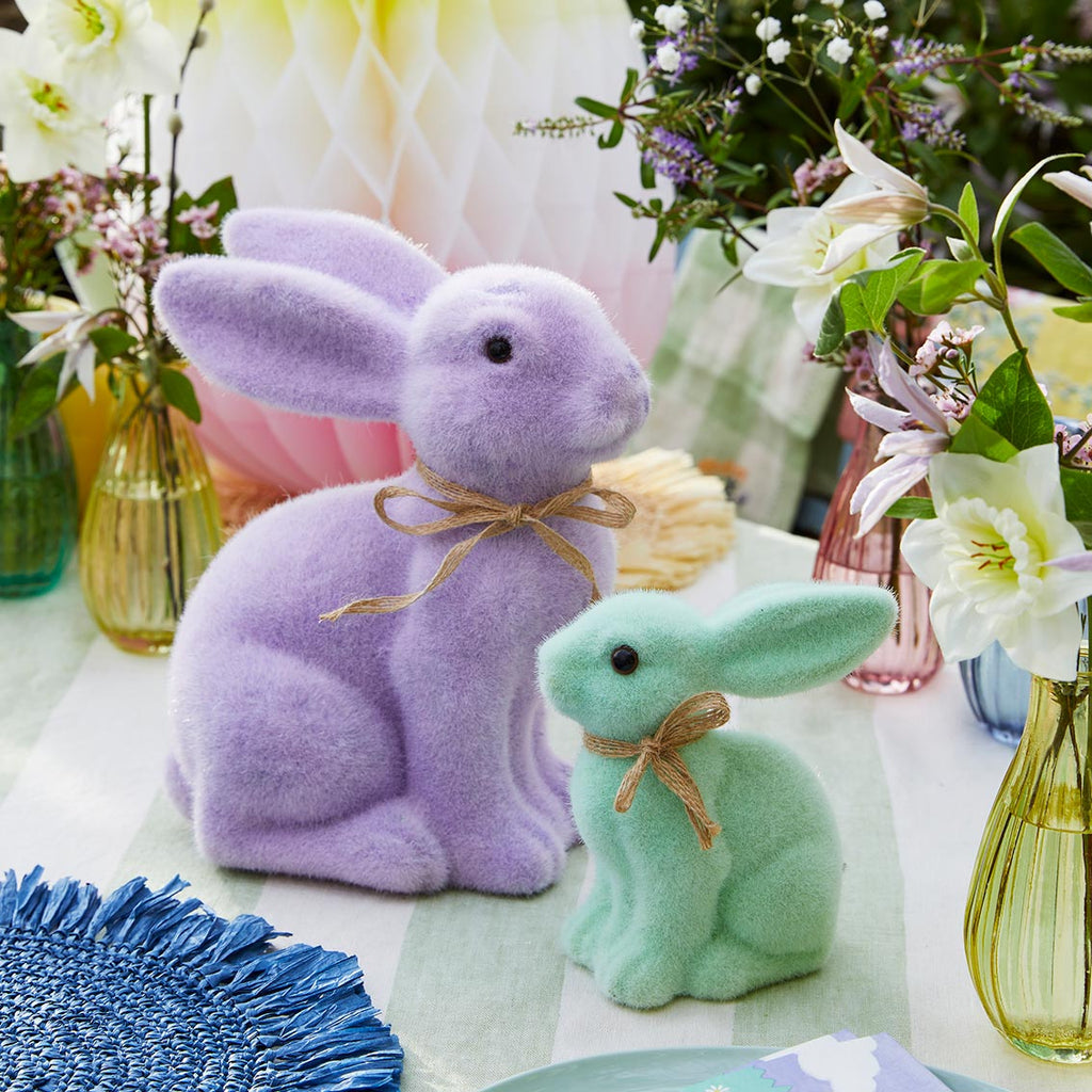 Spring bunny small table decoration 6" - Yellow, pink or green - Daisy Park