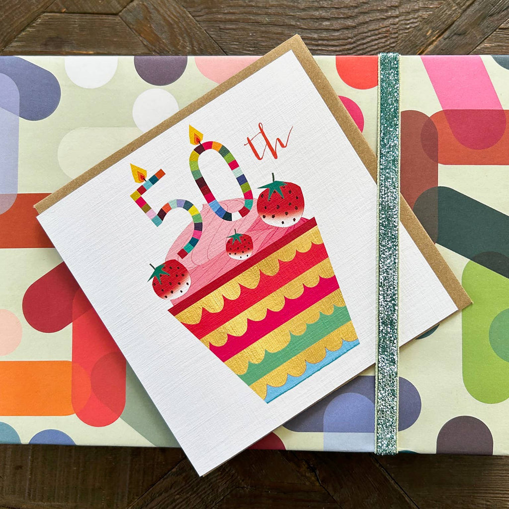 Cupcake 50th Birthday Card - Daisy Park