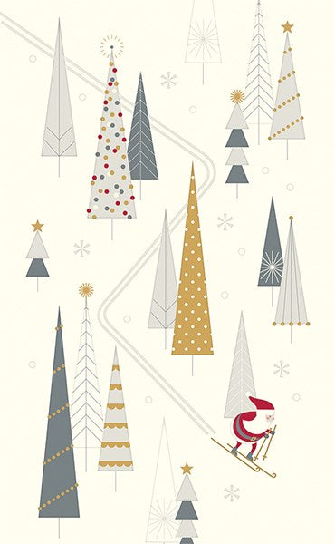 Skiing Santa Christmas card - Daisy Park