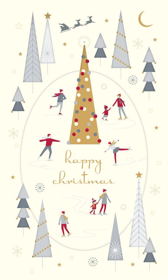Ice Skating Christmas card - Daisy Park