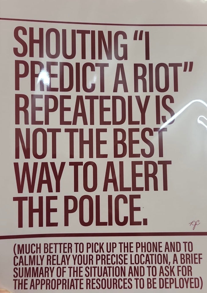 I predict a riot A4 print unframed - Daisy Park