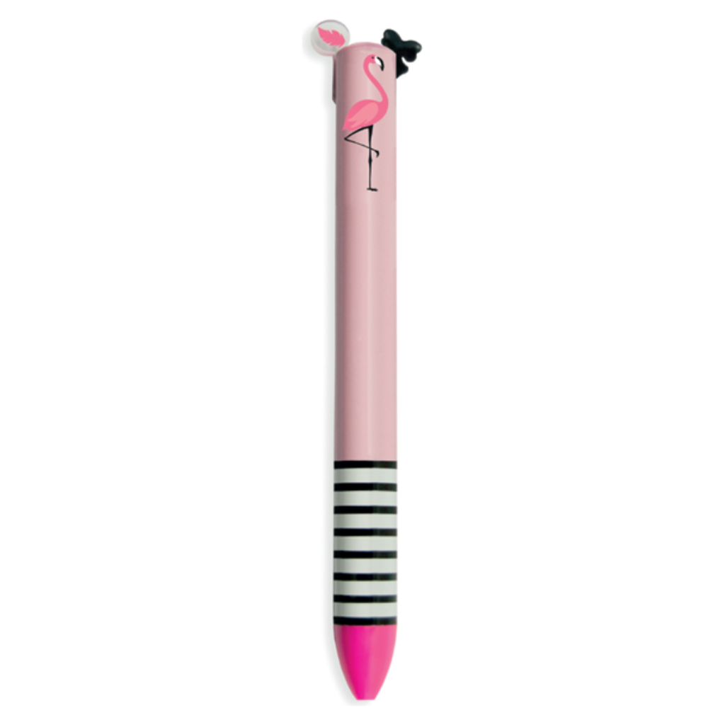 Click & Clack two colour Flamingo pen - Daisy Park