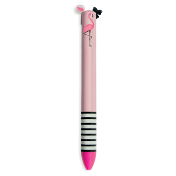 Click & Clack two colour Flamingo pen - Daisy Park