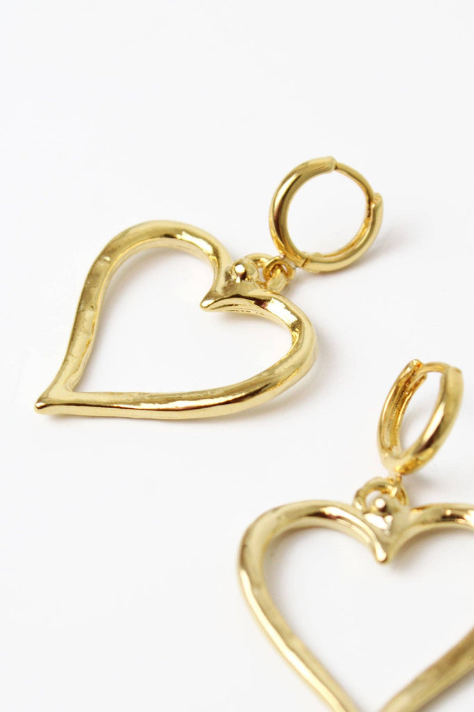 Heart huggie hoop earrings - Daisy Park
