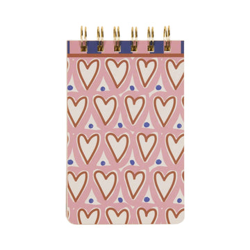Designworks Ink A Dopo Hearts Twin Wire Notepad - Daisy Park